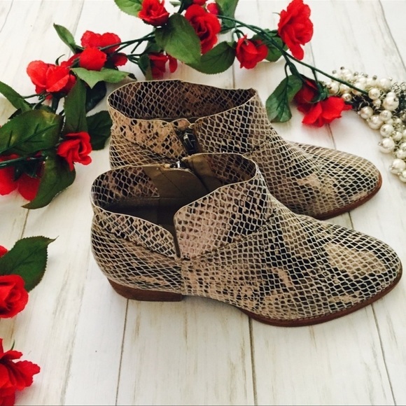 Gianni Bini Snake Skin Booties - Picture 5 of 6